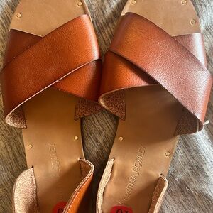 Cynthia Rowley Tan Leather Sandals